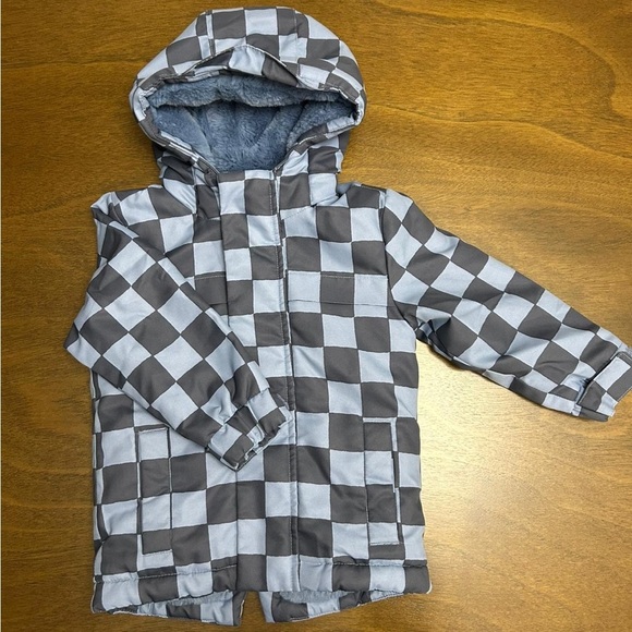 Target Cat and Jack Hooded Puffer Jacket Blue Size 18m Boys (0244) - Picture 2 of 6